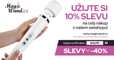 Užijte si 10% slevu po celé léto na veškeré nákupy v sexshopu MagicWand.cz!